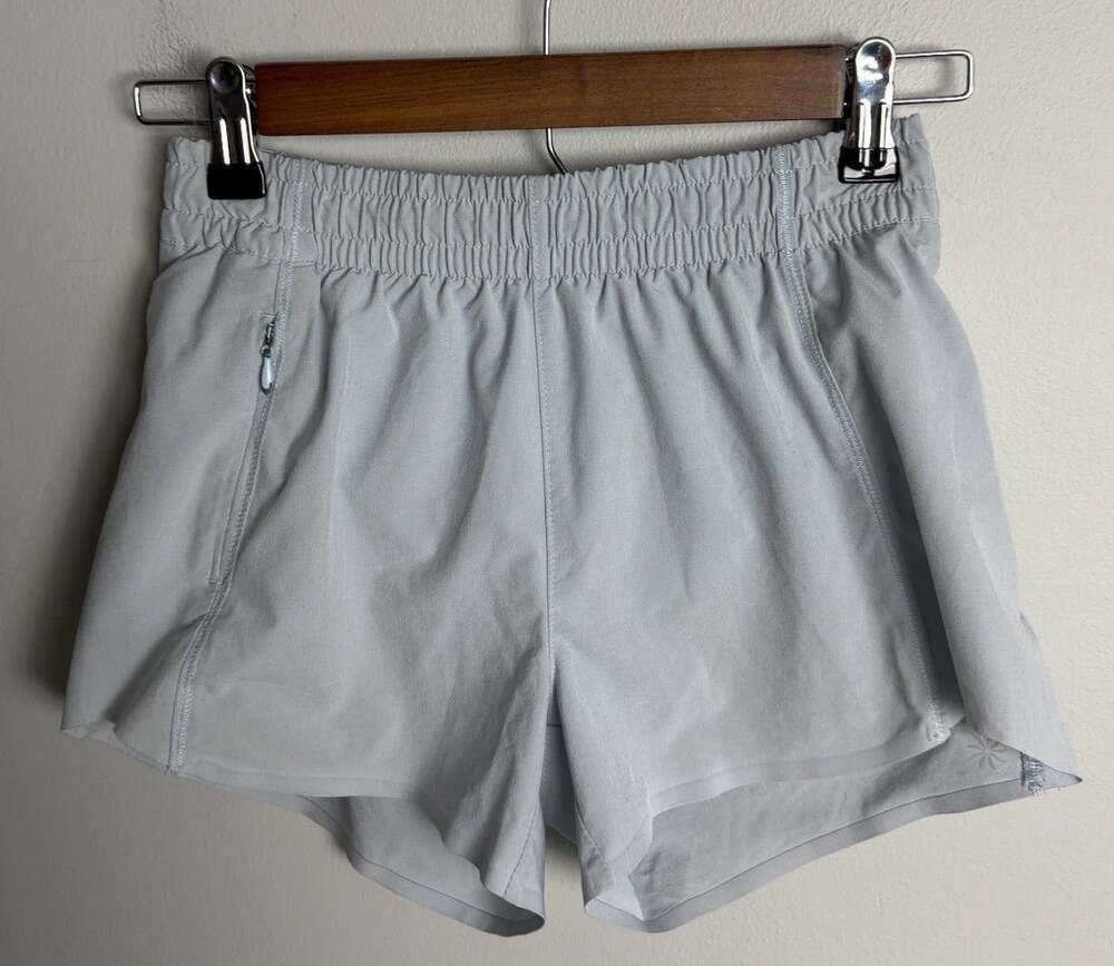 Athleta Girl Heart the Hustle Shorts Size Large 12 Grey Athletic Running Kid’s